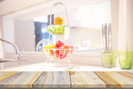 Blur Kitchen Room of The Background (Kitchen foom for use background)の写真素材