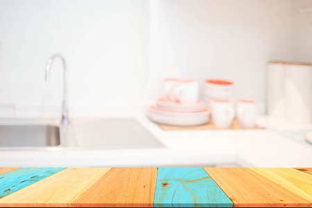 Blur Kitchen Room of The Backgroundの写真素材