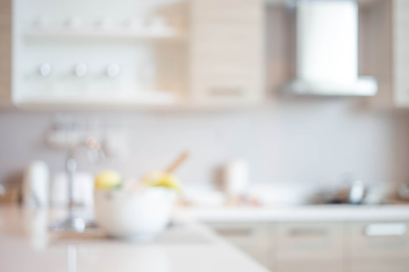 Blur image of modern Kitchen Room interior. Kitchen Room.の写真素材