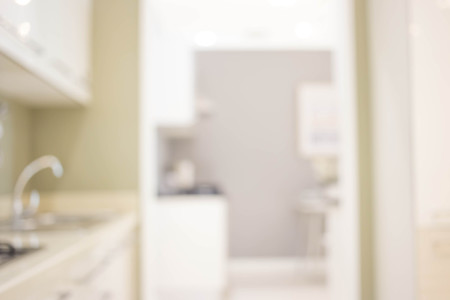 Blur image of modern Kitchen Room interior. Kitchen Room.の写真素材
