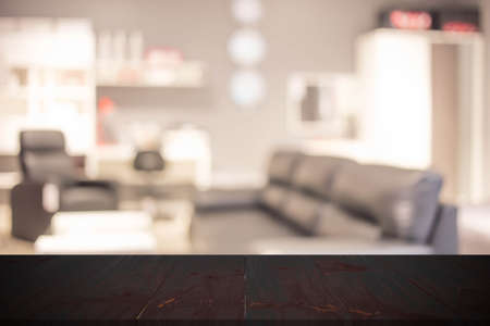 Abstract blur living room area interior for background.