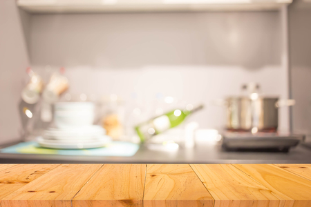 Blur image of modern Kitchen Room interior. Kitchen Room.の写真素材