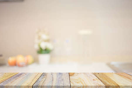 Blur image of modern Kitchen Room interior.の写真素材
