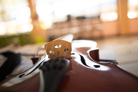 Violin music instrument of orchestraの写真素材