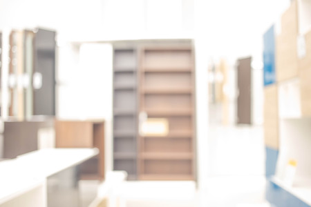 Blur Modern office with bokeh for background usage.の写真素材