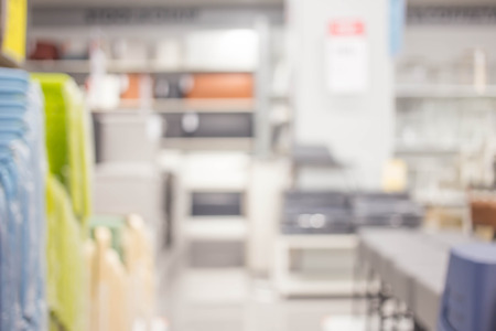 Blur Modern office with bokeh for background usage.の写真素材