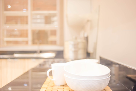 Blur Kitchen Room of The Backgroundの写真素材