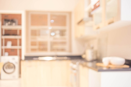 Blur Kitchen Room of The Backgroundの写真素材