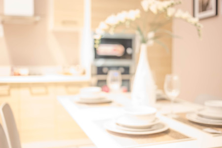 Blur Kitchen Room of The Backgroundの写真素材