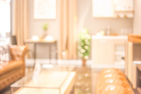 Abstract blur living room interior for background