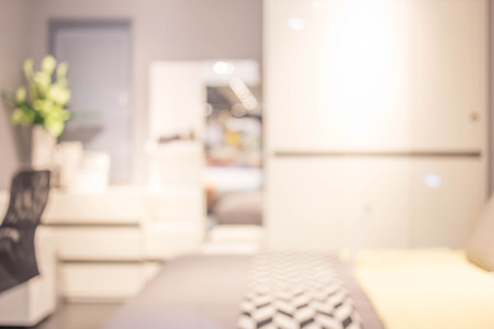 Abstract blur living room interior for background