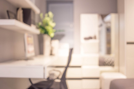 Abstract blur living room interior for background