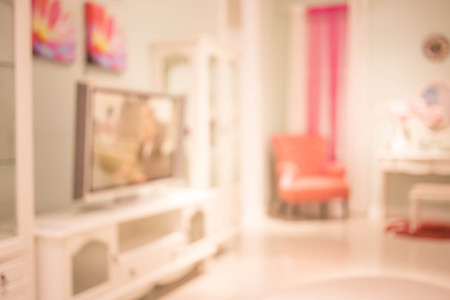 Abstract blur living room interior for backgroundの写真素材