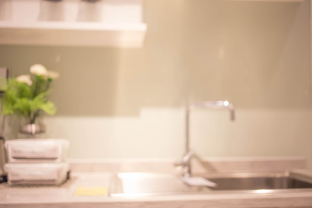 Blur Kitchen Room of The Background