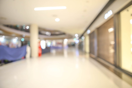 Blurred shopping mall background