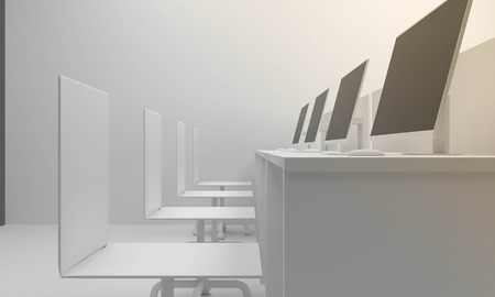 Office interior. 3D illustrationの写真素材