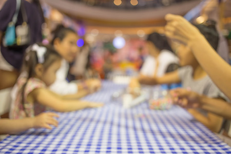 Abstract blur kids indoor playground for learning background の写真素材