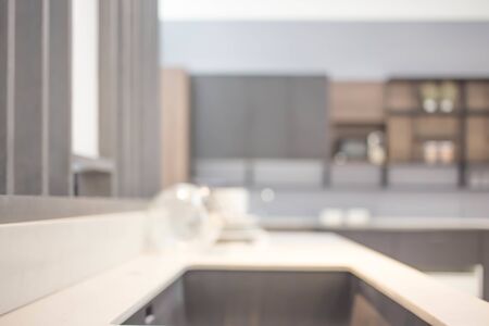 Blur Kitchen Room of The Background.の写真素材