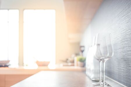 Blur Kitchen Room of The Background.の写真素材