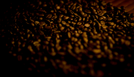 Freshly brewed coffee from the garden of coffee. Colorful coffee beans Eat well. Putting aside a great deal of luck is to be the backdrop to your work.の写真素材