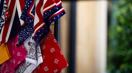 Handkerchief, US flag, red and others
