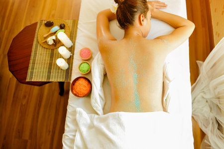 spa, body massage skin, body treatment, relaxation, mind healing, tranquility Massage with fragrant oil, Thai massage, health massageの写真素材