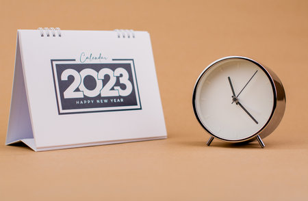 clock and calendar work schedule schedule work date Plan a trip, work, travel around the world. studio photoの写真素材