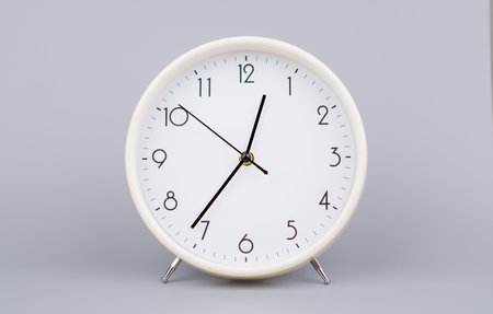 Time hand shows standing time. High quality studio photo of a clock. The concept of time and the...