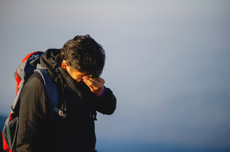Fatigue from traveling and the problems that came with it, the emotional state of the young man.