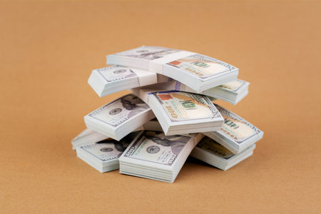 Financial dollars and financial investment Finance and Banking Business Work income, cash flow and investment successの写真素材