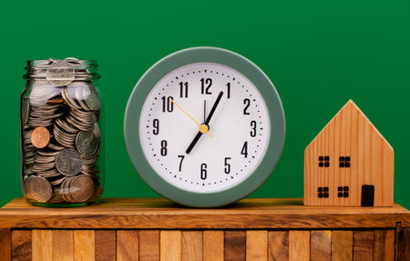 Money, Home and Time Saving, Home Building, Home Buying and Selling, Home Loans and Cash, Cash Flow, Income from Workの写真素材