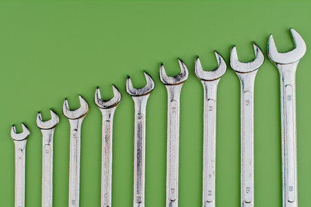 Wrench, a set of machinery maintenance technicians, important working tools in the engine room.