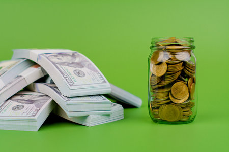 Financial Dollars and Financial Investments, Cash Flow, Income from Work, Financial Creditの写真素材