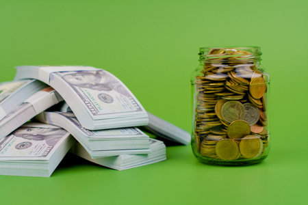 Financial Dollars and Financial Investments, Cash Flow, Income from Work, Financial Creditの写真素材