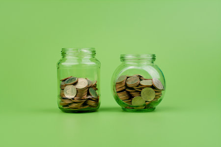 Savings, financial planning and investment, retirement goals and financial securityの写真素材