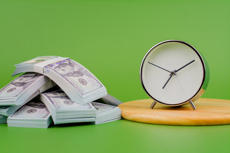 Dollar Currency, Savings and Financial Planning, Financial Goals and Success in the Futureの写真素材