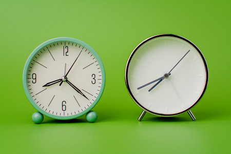 High quality photo alarm clock concept of quality work and living