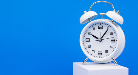 High quality photo alarm clock concept of quality work and livingの写真素材