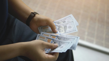 Dollar Currency Finance and Financial Investments Financial Income Cash Flow and Financial Planningの写真素材