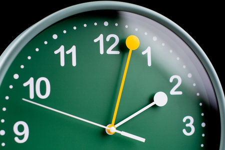 Clocks tell time and work accurately and are essential for life. Time photographs in the studio.の写真素材