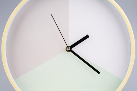 Clocks tell time and use time effectively. Work and life. Stopped hands. Studio photography.