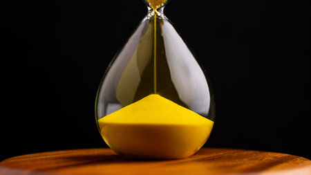 Hourglass, a timer for work and life, quality time management, the rules of limited time.の写真素材