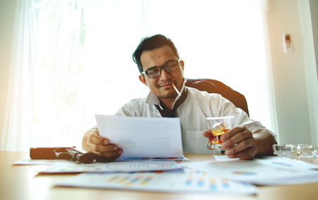 Influential people involved in politics, finance and opaque politics.の写真素材