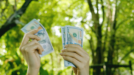 Counting dollars from hard work and saving, good financial planning, financial growth goals, and...
