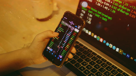 Stock market investors and day traders target high-risk stock market investments.の写真素材