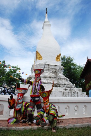 Pee Ta khon in Loei, Thailandの写真素材