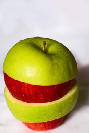 Coloured Applesの写真素材