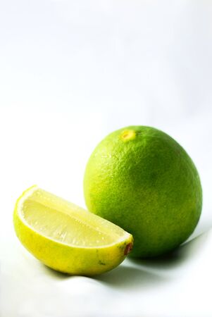 Greenish-yellow coloured limeの写真素材