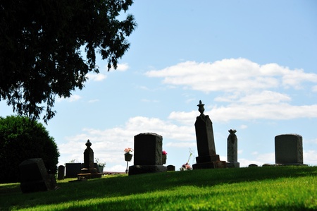 Cemetery - Old Headstones on Hillside