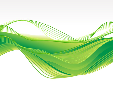 abstract green wave background vector illustrationのイラスト素材